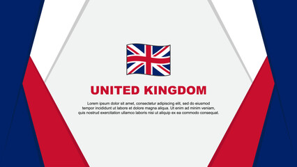 United Kingdom Flag Abstract Background Design Template. United Kingdom Independence Day Banner Cartoon Vector Illustration. United Kingdom Background