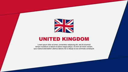 United Kingdom Flag Abstract Background Design Template. United Kingdom Independence Day Banner Cartoon Vector Illustration. United Kingdom Banner