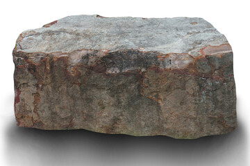 Set of stones white background, Clipping path