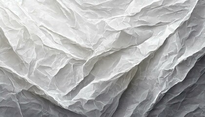 Illustration of crumpled and wet white paper. - obrazy, fototapety, plakaty