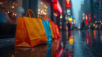 shopping in supermarket store, consumerism and capitalism - obrazy, fototapety, plakaty