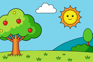 summer background is tree