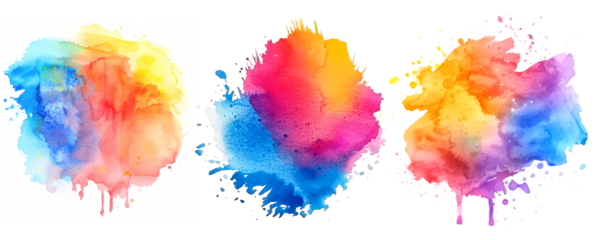 artistic colorful paint splash texture in pack