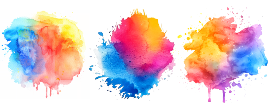 artistic colorful paint splash texture in pack