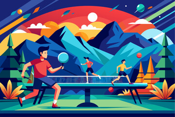 table tennis sport background - obrazy, fototapety, plakaty