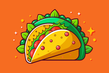 Tacos food background displays an assortment of colorful and appetizing ingredients
