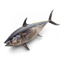 Full body of black fin tuna on white background. Generative AI. - 759399951