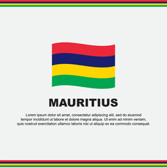 Mauritius Flag Background Design Template. Mauritius Independence Day Banner Social Media Post. Mauritius Design