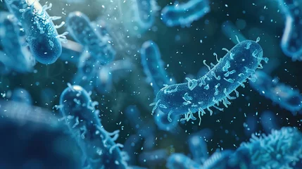 Fotobehang Microscopic bacteria © Intelligence Studio