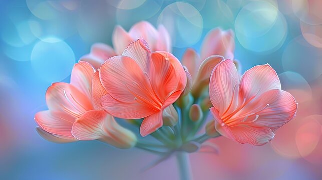 Immerse in the artistry of soft focus backgrounds with captivating blooms