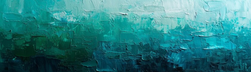 abstract expressionist painting texture background, bold strokes, gradient from emerald green to...
