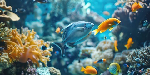 Obraz na płótnie Canvas fish in aquarium