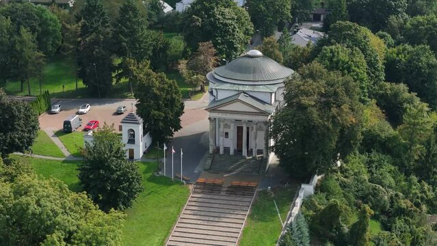 Beautiful Landscape Stairs Church Pulawy Aerial View Poland