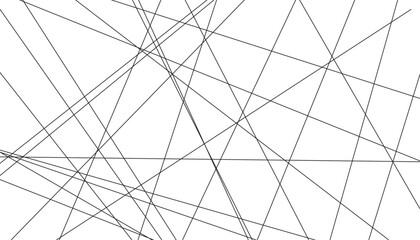 Obraz premium Modern, contemporary art like illustration. Random chaotic lines abstract geometric texture. Vector illustration