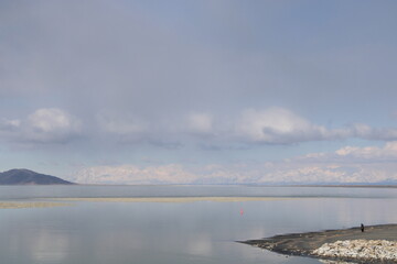 lake and mountains