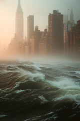 City Windswept landscapes during windy weather.