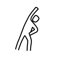 Sports action line icon