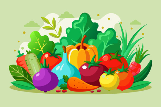 This glorious tapestry of colorful vegetables creates a vibrant and appetizing background.
