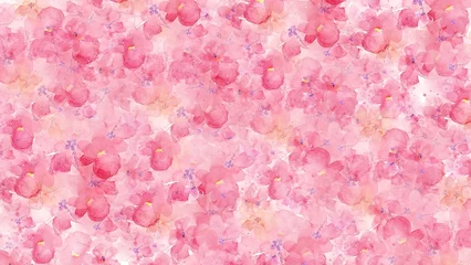 Foto op Plexiglas pink flower watercolor pattern background © CNISAK