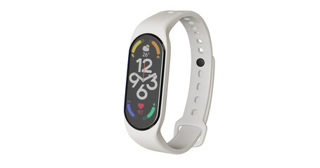 3d render of smart band, fitness watch, sport bracelet, or fitness activity tracker isolated on in transparent background png format.