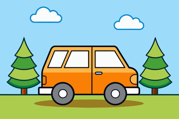 vehicle background is tree