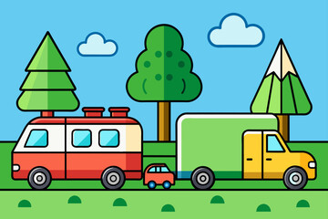 Fototapeta premium vehicles background is tree