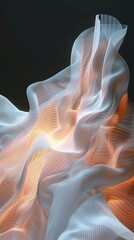 The interplay between light and digital abstract forms