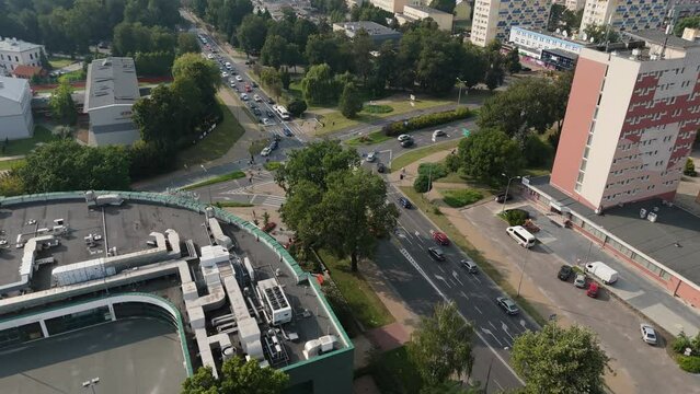 Gallery Intersection Park Downtown Pulawy Aerial View Poland