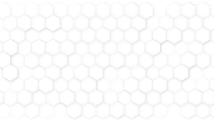 Hexagon geometric white texture, 3D paper background, honeycomb white background with shadows