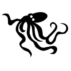 octopus silhouette icon