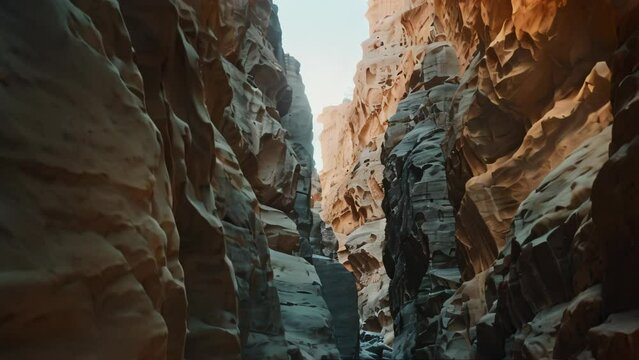 rocky mountain landscape. 4k video animation