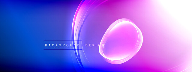 Vector abstract background - liquid transparent bubble shapes on fluid gradient with shadows and light effects
