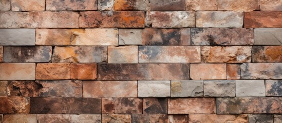 Weathered masonry creating an abstract architectural pattern