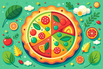 pizza food background is