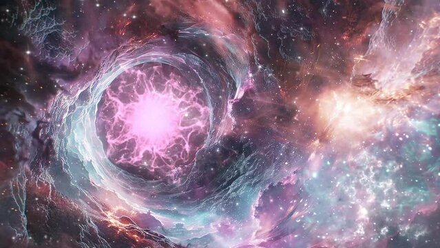 hyperspace wormhole wonder interstellar visitor. seamless looping overlay 4k virtual video animation background