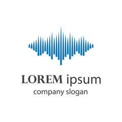 good music sound wave logo illustration