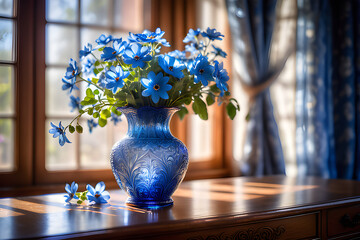 flowers in vase on the table