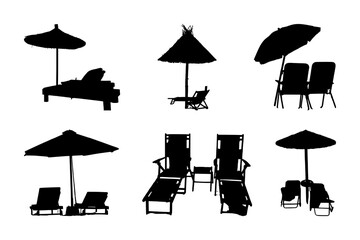 Beach chair silhouette
