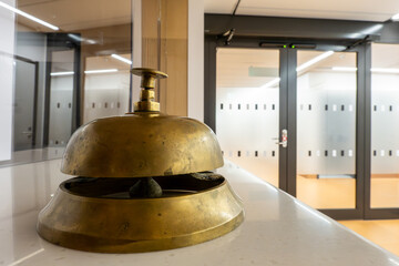 Stockholm, Sweden A bell in a reception area.
