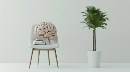  the study of the brain's intricate structure and functions in a scholarly environment. - obrazy, fototapety, plakaty