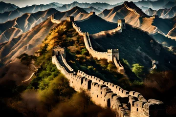 Wandcirkels tuinposter The Great Wall of China © Maryam