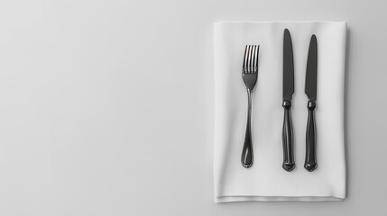 fork and knife on a  white background 