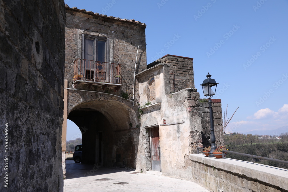 Wall mural street in old town sant'agata de'goti, benevento italy