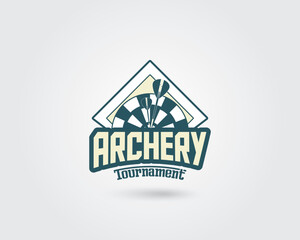 Modern Creative Unique Archery Vector Logo Design Template