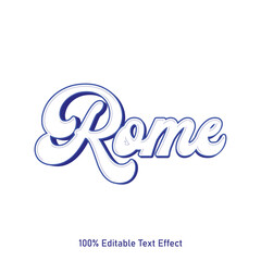 Rome text effect vector. Editable college t-shirt design printable text effect vector	