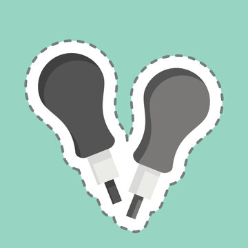 recommend clip art: Sticker line cut AWL. related to Shoemaker symbol. simple design editable. simple illustration