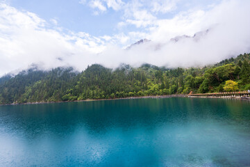 Summer lake in Jiuzhaigou, Sichuan, China