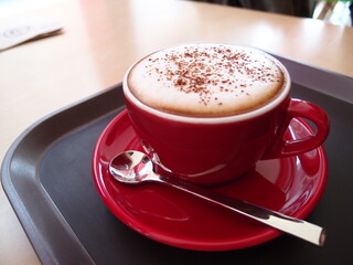cup of coffee on a table
