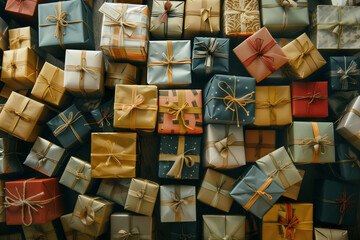 photo of pile of presents and giftboxes