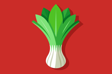 Leek vegetable background, with green leaves and a white bulb.